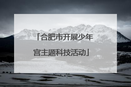 合肥市开展少年宫主题科技活动