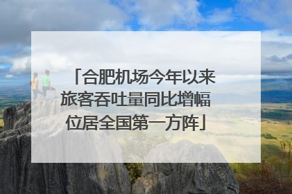 合肥机场今年以来旅客吞吐量同比增幅位居全国第一方阵