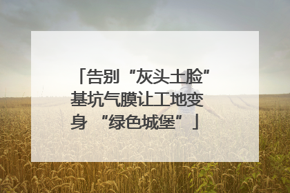 告别“灰头土脸” 基坑气膜让工地变身 “绿色城堡”