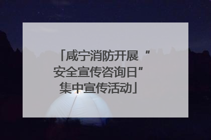 咸宁消防开展“安全宣传咨询日”集中宣传活动