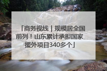商务视线｜规模居全国前列！山东累计承担国家援外项目340多个