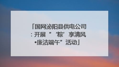 国网泌阳县供电公司：开展“‘粽’享清风 •廉洁端午”活动