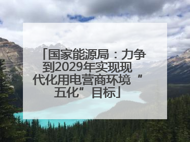 国家能源局：力争到2029年实现现代化用电营商环境“五化”目标