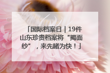 国际档案日｜19件山东珍贵档案将“揭面纱”，来先睹为快！