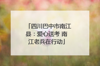 四川巴中市南江县：爱心送考 南江老兵在行动