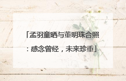 孟羽童晒与董明珠合照：感念曾经，未来珍重