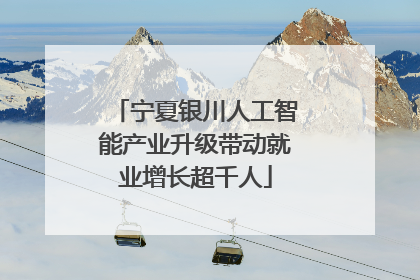 宁夏银川人工智能产业升级带动就业增长超千人