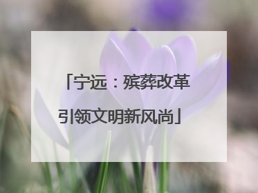 宁远：殡葬改革引领文明新风尚