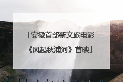 安徽首部新文旅电影《风起秋浦河》首映