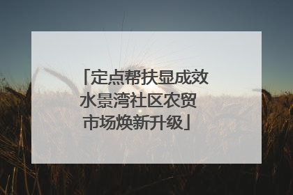 定点帮扶显成效 水景湾社区农贸市场焕新升级