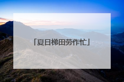 夏日梯田劳作忙