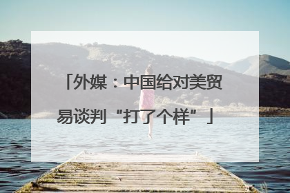 外媒：中国给对美贸易谈判“打了个样”
