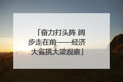 奋力打头阵 阔步走在前——经济大省挑大梁观察