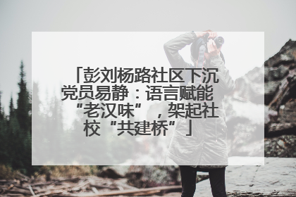 彭刘杨路社区下沉党员易静：语言赋能“老汉味”，架起社校“共建桥”