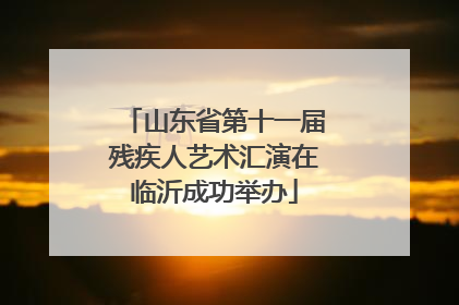 山东省第十一届残疾人艺术汇演在临沂成功举办