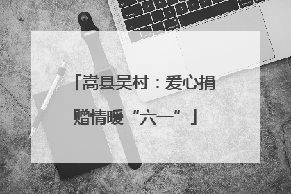 嵩县吴村：爱心捐赠情暖“六一”