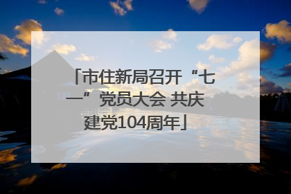市住新局召开“七一”党员大会 共庆建党104周年