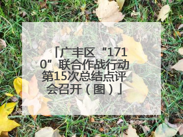 广丰区“1710”联合作战行动第15次总结点评会召开（图）