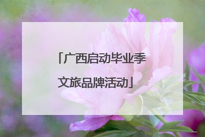 广西启动毕业季文旅品牌活动