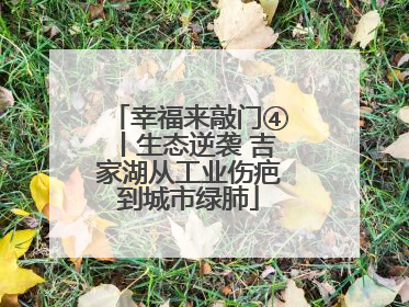 幸福来敲门④丨生态逆袭 吉家湖从工业伤疤到城市绿肺