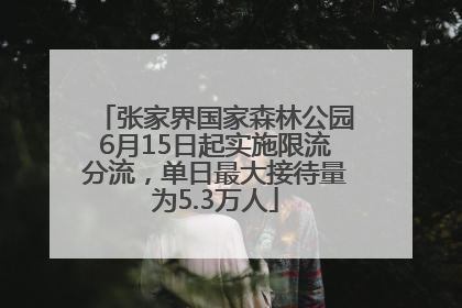 张家界国家森林公园6月15日起实施限流分流，单日最大接待量为5.3万人