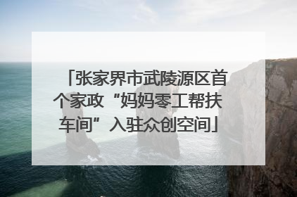 张家界市武陵源区首个家政“妈妈零工帮扶车间”入驻众创空间