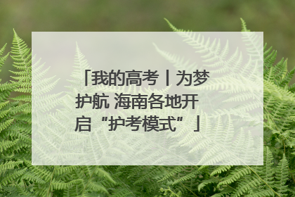 我的高考丨为梦护航 海南各地开启“护考模式”