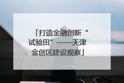 打造金融创新“试验田”——天津金创区建设观察