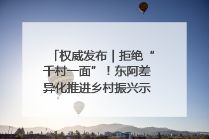 权威发布｜拒绝“千村一面”！东阿差异化推进乡村振兴示范片区建设