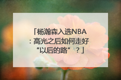 杨瀚森入选NBA：高光之后如何走好“以后的路”？