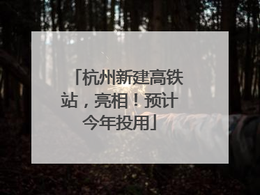 杭州新建高铁站，亮相！预计今年投用