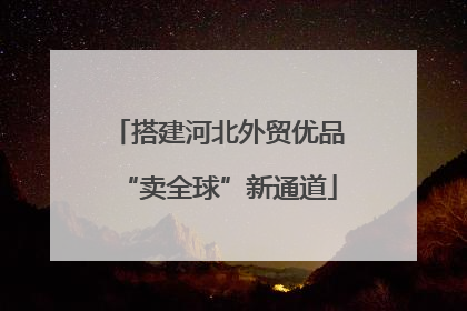搭建河北外贸优品“卖全球”新通道