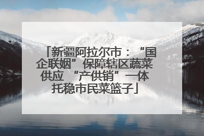 新疆阿拉尔市：“国企联姻”保障辖区蔬菜供应 “产供销”一体托稳市民菜篮子