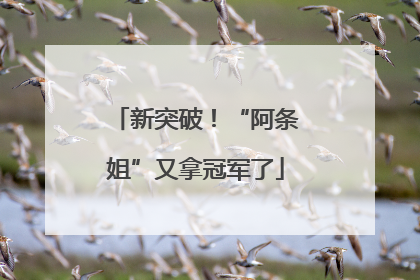 新突破！“阿条姐”又拿冠军了