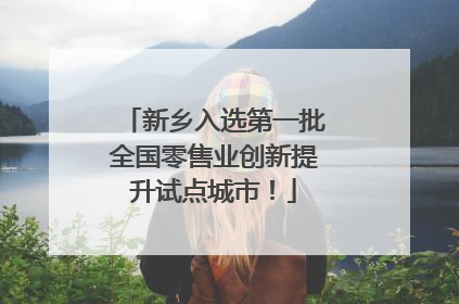新乡入选第一批全国零售业创新提升试点城市！