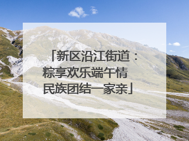新区沿江街道：粽享欢乐端午情 民族团结一家亲