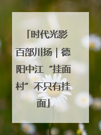 时代光影 百部川扬｜德阳中江“挂面村”不只有挂面