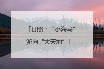 日照：“小海马”游向“大天地”