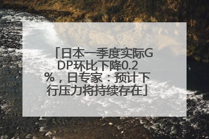 日本一季度实际GDP环比下降0.2%，日专家：预计下行压力将持续存在
