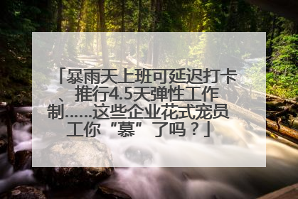 暴雨天上班可延迟打卡、推行4.5天弹性工作制……这些企业花式宠员工你“慕”了吗？