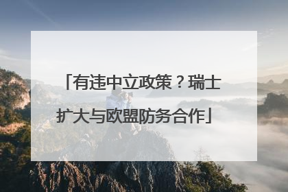有违中立政策？瑞士扩大与欧盟防务合作