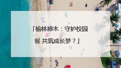 榆林神木：守护校园餐 共筑成长梦？