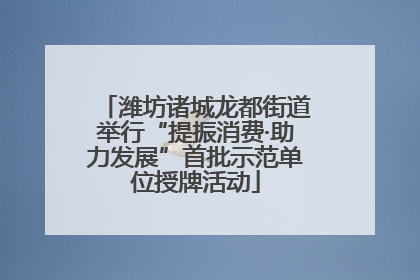 潍坊诸城龙都街道举行“提振消费·助力发展”首批示范单位授牌活动