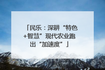 民乐：深耕“特色+智慧”现代农业跑出“加速度”