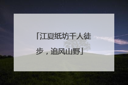 江夏纸坊千人徒步，追风山野