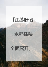 江苏盱眙：水稻插秧全面展开