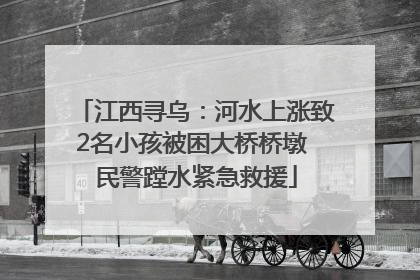 江西寻乌：河水上涨致2名小孩被困大桥桥墩 民警蹚水紧急救援