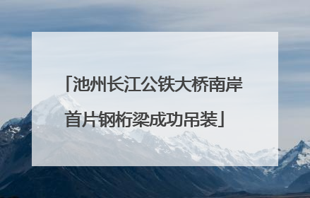 池州长江公铁大桥南岸首片钢桁梁成功吊装