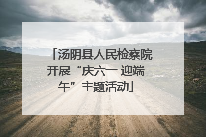 汤阴县人民检察院开展“庆六一 迎端午”主题活动