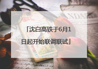 沈白高铁于6月1日起开始联调联试